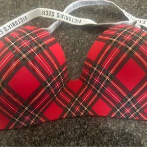 Victoria's Secret Red and Green Plaid Bra, T-Shirt Bra
